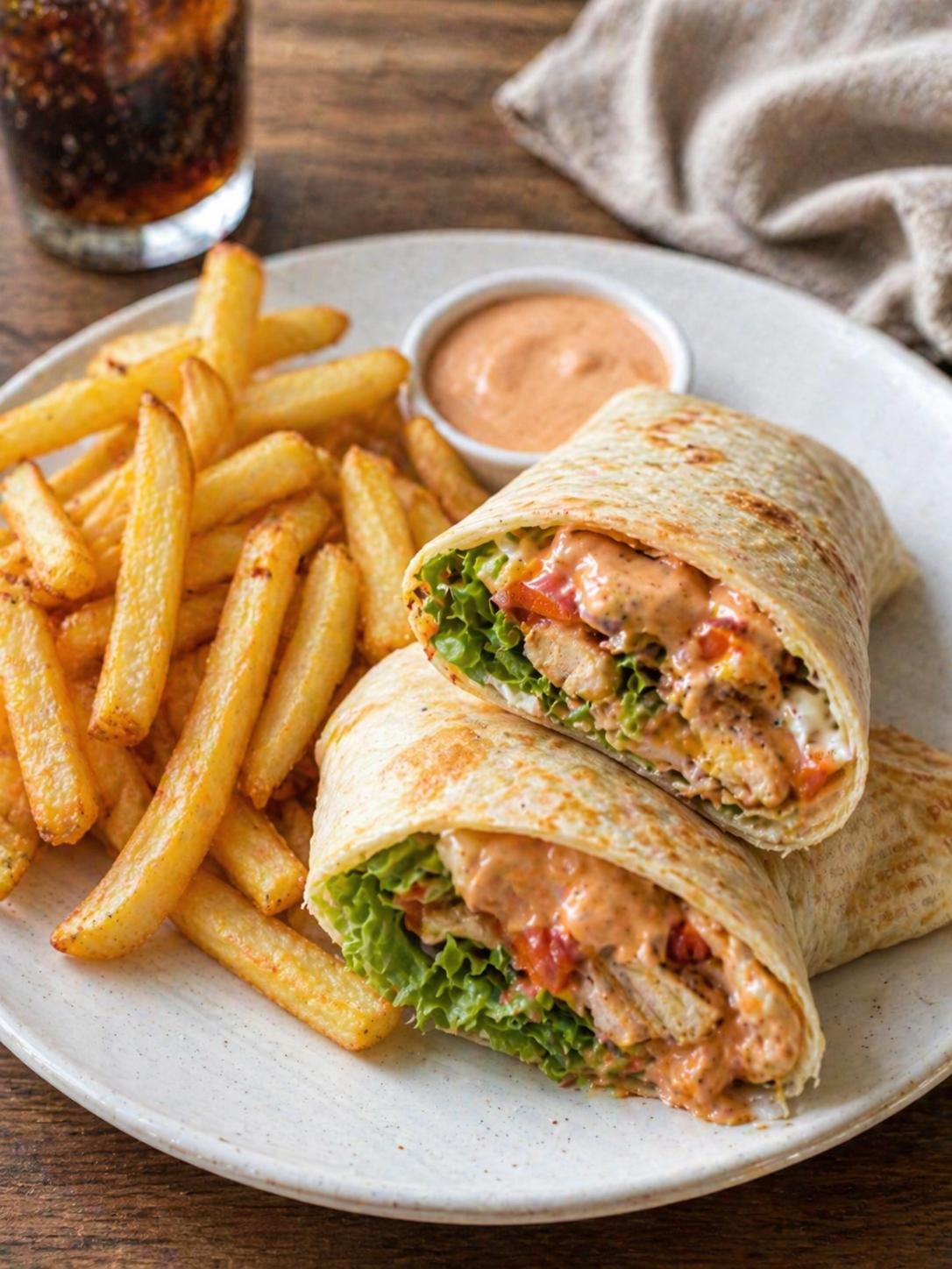 Fries & Shallata Wrap